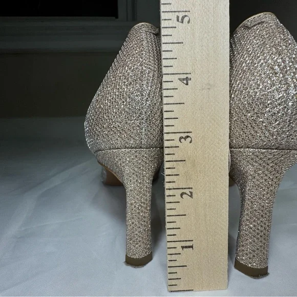 Franco Sarto Women's Shimmering Gold Heels - Picture 6 of 8